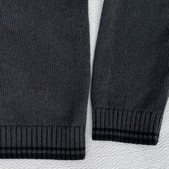 Men's EDDIE BAUER Roll Neck Sweater 100% Cotton, Black Blue Size XL - Picture 3 of 7